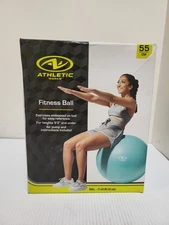 Athletic Works Teal Fitness Ball With Air Pump & Instructions - 21.65"