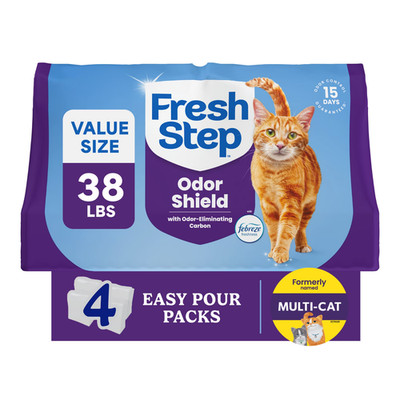 Fresh Step Multi Cat Clumping Cat Litter Febreze Odor Control 38lb Scented