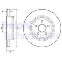 Delphi 2X Bremsscheibe Hinten Ø350 Mm BelüFtet FüR Jeep Grand Cherokee III WH