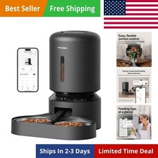 Automatic Cat Feeder for 2 Cats, 5G 2.4G WiFi Pet Feeders, 5L Programmable Ca...