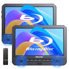 10.1'' Portable Blu Ray Players for Car with Rechargeable Battery, Dual Scree...