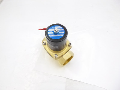 U.S. Solid Electric Solenoid Valve 2'' 12V Brass Body Normally Closed