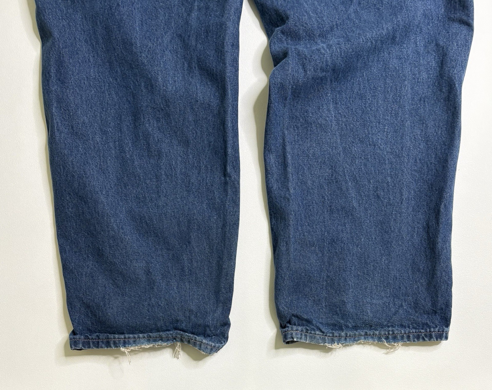 Carhartt FR Flame Resistant Carpenter Blue Demin Work Pants Jeans Mens 36x30 thumbnail 11