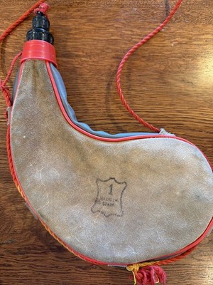 VTG Bota Bag Made in Spain ~ Canteen, Flask, Wine, Water, Leather Pouch