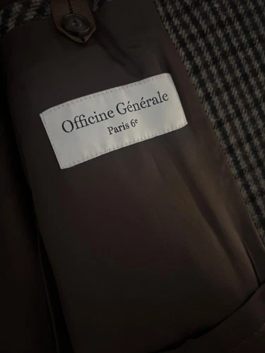 Mens Officine Generale houndstooth wool coat size small S 46 image 4