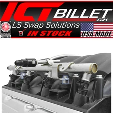 LS Fuel Rail Spacer Kit for LS Truck Mini Delphi Injectors on LS3 Car Intake