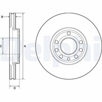 2X Delphi Bremsscheibe BG3713C FüR Fiat Croma Saab Opel 3X Signum Vectra CC YS3F