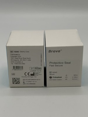 2 Boxes Coloplast Brava Protective Seal. Opening 3/4 -1/78  Ring (10ct Per Box)