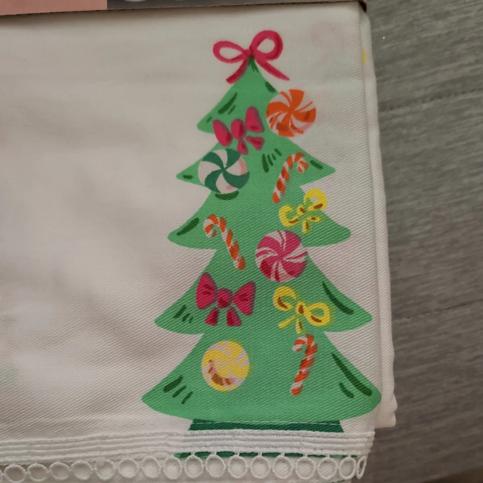 Новый кексы и кашемир Рождество конфеты дерево пончик душа занавеска пастель 72 x 72 - Изображение 3 из 4