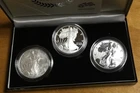 2006 P REVERSE PROOF SILVER EAGLE 3 COIN 20TH ANNIVERSARY SET W BOX/COA