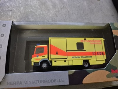 Herpa 747097 MB Atego 04 BM Rettungsdienst Bundeswehr in OVP (MHB2)