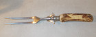 Vintage STAINLESS Antler Handle Meat Fork RUNNING DEER Germany — photo 1