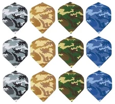 4 Sets  DSX 100 Micron Standard Dart Flights - Ships w/ Tracking - Camo Series