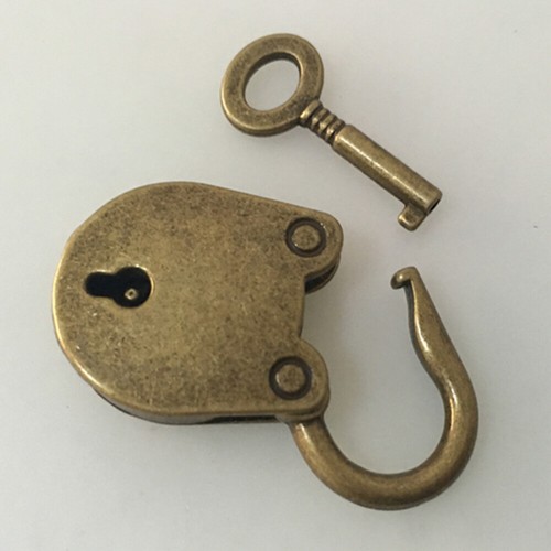 3-Piece Antique Bear Head Padlock Set - Mini Zinc Alloy Locks For Diaries & Jewelry Boxes