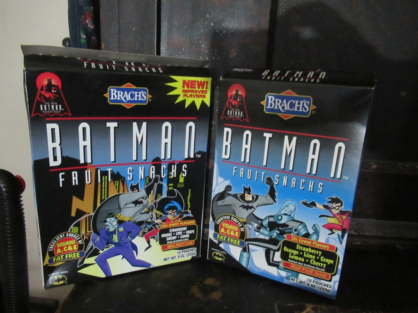 Batman the Animated Series pair of empty Brach's Fruit Snacks boxes | eBay