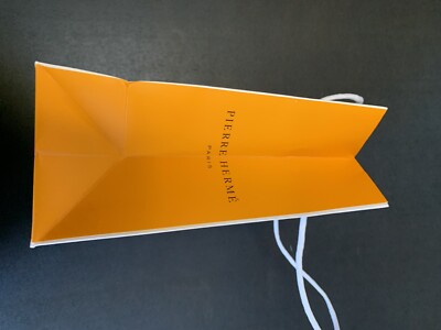 Pierre Herme Paris France Paper Shopper Gift Bag Tote White Cut