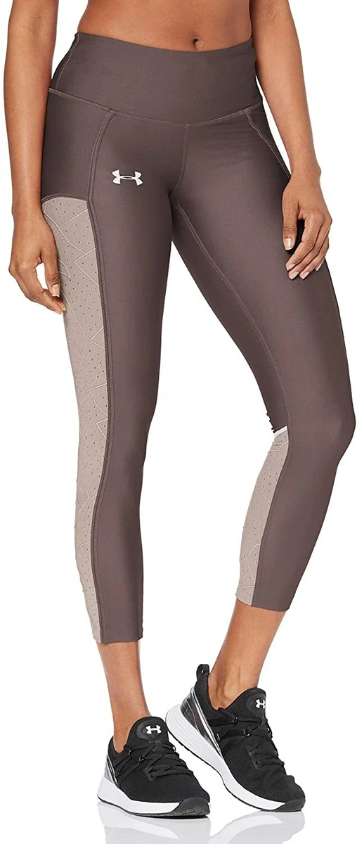 Under Armour Womens Fly Fast Raised Thread Cropped Leggings Ash Taupe Size  XS