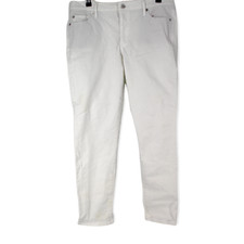 Gap 1969 31R Women's White Chino Pants Mid Rise Cotton Blend