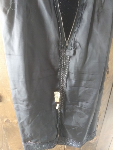 Vintage 1957 schwarz & metallic gold schimmerndes ärmelloses Partykleid Silvester XS-S - Bild 15 von 24
