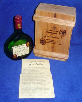 Vintage Armagnac Bottle-J.de Malliac Hors D'age No 6/610. Original Box & Insert