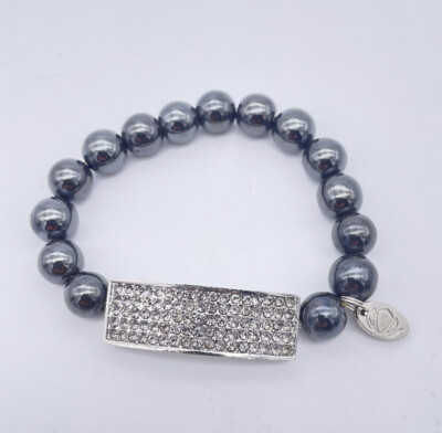 Empowered Vintage Hematite Gemstone Bead Inspiration bracelet