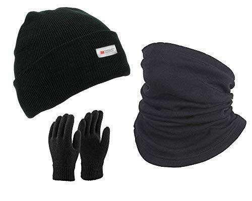 3 pc Thinsulate Hat Glove And Neck Warmer Set Mens Winter Christmas Gift - Picture 1 of 3