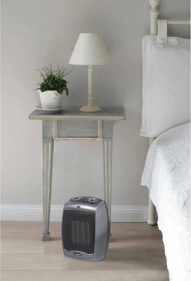 Portable Indoor Electric Ceramic Space Heater with Tip-Over Safety Switch, Overh Foto 2 de 4