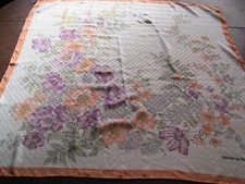 Vintage- Daniel La Foret-Floral Print Silk Scarf-Preowned