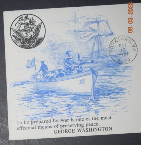 1st Day Special KMC Cachet, "BATTLE Of YORKTOWN" Cancel Yorktown VA (10-16-1981) - Picture 3 of 4