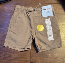 Cat Jack Light Tan Drawstring Shorts Flex Drawstring Pull On Pockets NWT 18 M