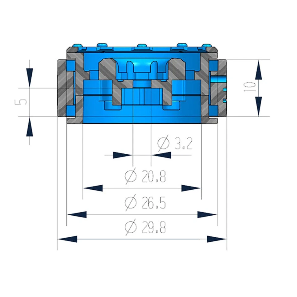 Juego de llantas Beadlock de aluminio de 1 pulgada GPM (8 postes) plateadas para 1/18 TRX4M Foto 3 de 4