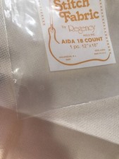 Regency Mills Aida 18 Count Ivory Cotton 12 x 18 USA Made Cross Stitch Fabric