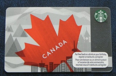 13 Starbucks Canada Maple Leaf Gift Card 6086 No Value New Ebay