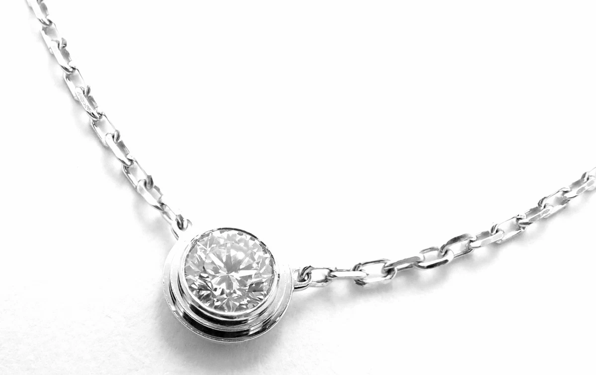 C de Cartier Round Diamond Solitaire Pendant