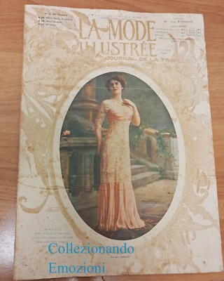 La Mode Illustrée - Journal de la familia - Nr.9 1911 mit Modellkarte guter Zustand