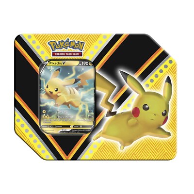 Pokémon TCG: Pikachu V Powers sealed tin foil - 5 booster packs | eBay