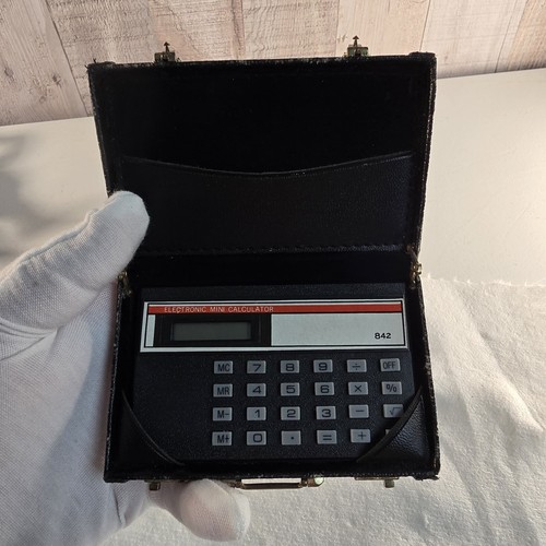 Mini Maletín Portatarjetas de Visita Vintage con Mini Calculadora Electrónica 842 - Imagen 22 de 22