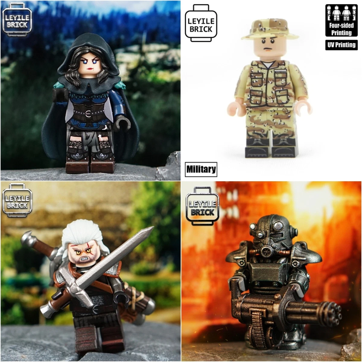 Leyile Brick Custom Printed Figures Pick Model NEW