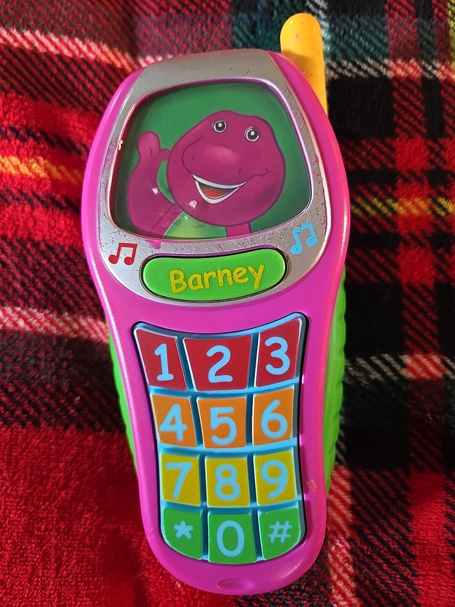 Barney 電話 おもちゃ Barney the Purple Dinosaur Talking Musical Light Up Toy Cell