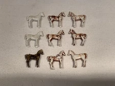 HO SCALE HORSES (LOT OF 9) NEED PAINTED! FARM ANIMA USE WITH ERTL 1/87
