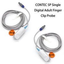 5Pin Oximetry Probe Suitablefor CONTEC Single Digital Adult Finger Clip Probe2pc