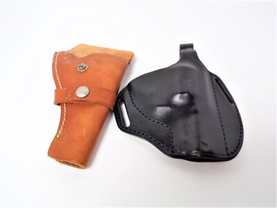 (2) Vintage S&W ''CASEY'' Holster for 32/36 Cal + S&W Model 10 Leather Holsters