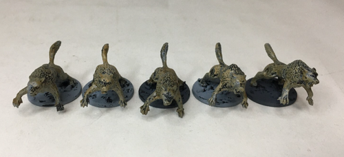 DnD / Pathfinder Hand Painted Figures - Wolf Lot of 5 - Wolves Animal ...