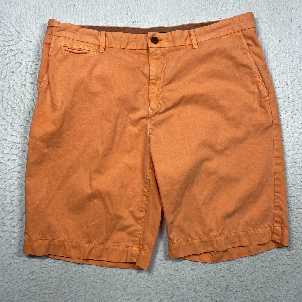Tommy Hilfiger Shorts Mens 36 Chino Orange Flat Front Slash Pockets