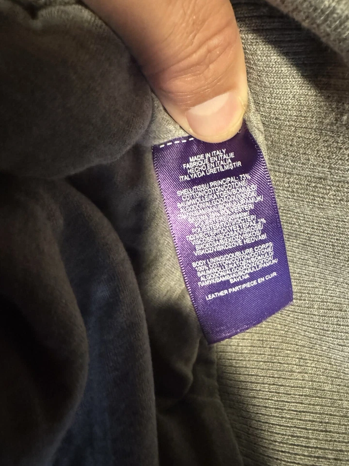 $995 Ralph Lauren Púrpura Etiqueta Gris Chaqueta de Béisbol Abrigo Universitario Polo RRL Rugby Foto 4 de 4