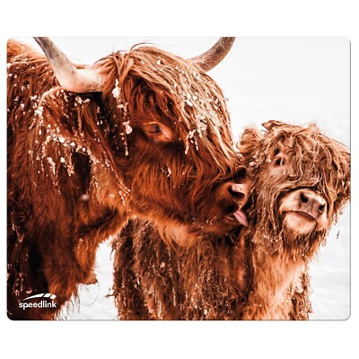 Speedlink Silk Mouse-Pad Cow Maus-Pad Motiv Kuh mit Kalb Kühe flach 1,5mm dünn