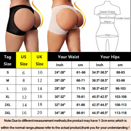 FAKE ASS Women Butt Lifter Hip Enhancer Booty Padded Underwear Pants Body Shaper - Picture 28 of 33