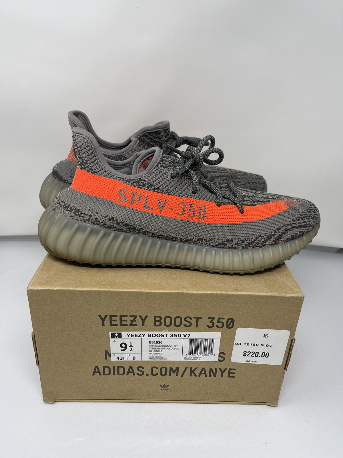 Adidas Yeezy Boost 350 V2 2016 Beluga 1.0 Authentic W/ Receipt Size 9.5 BB1826 image 2