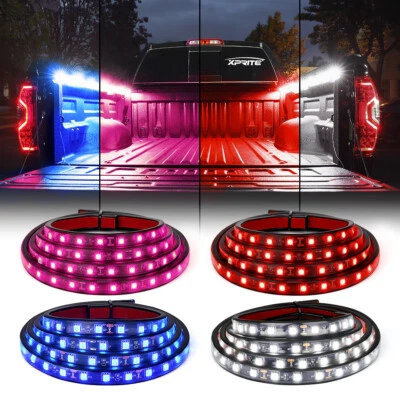 Xprite 2pcs 60" LED Truck Bed Lights Strip Kit for Cargo Pickup Trucks Van SUV