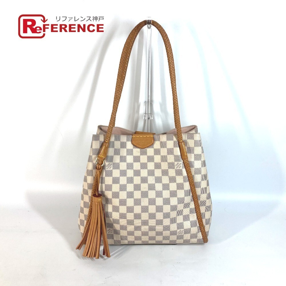 Louis Vuitton Used N44027 Propriano Damier Azur Shoulder Tote Bag from Japan  -image